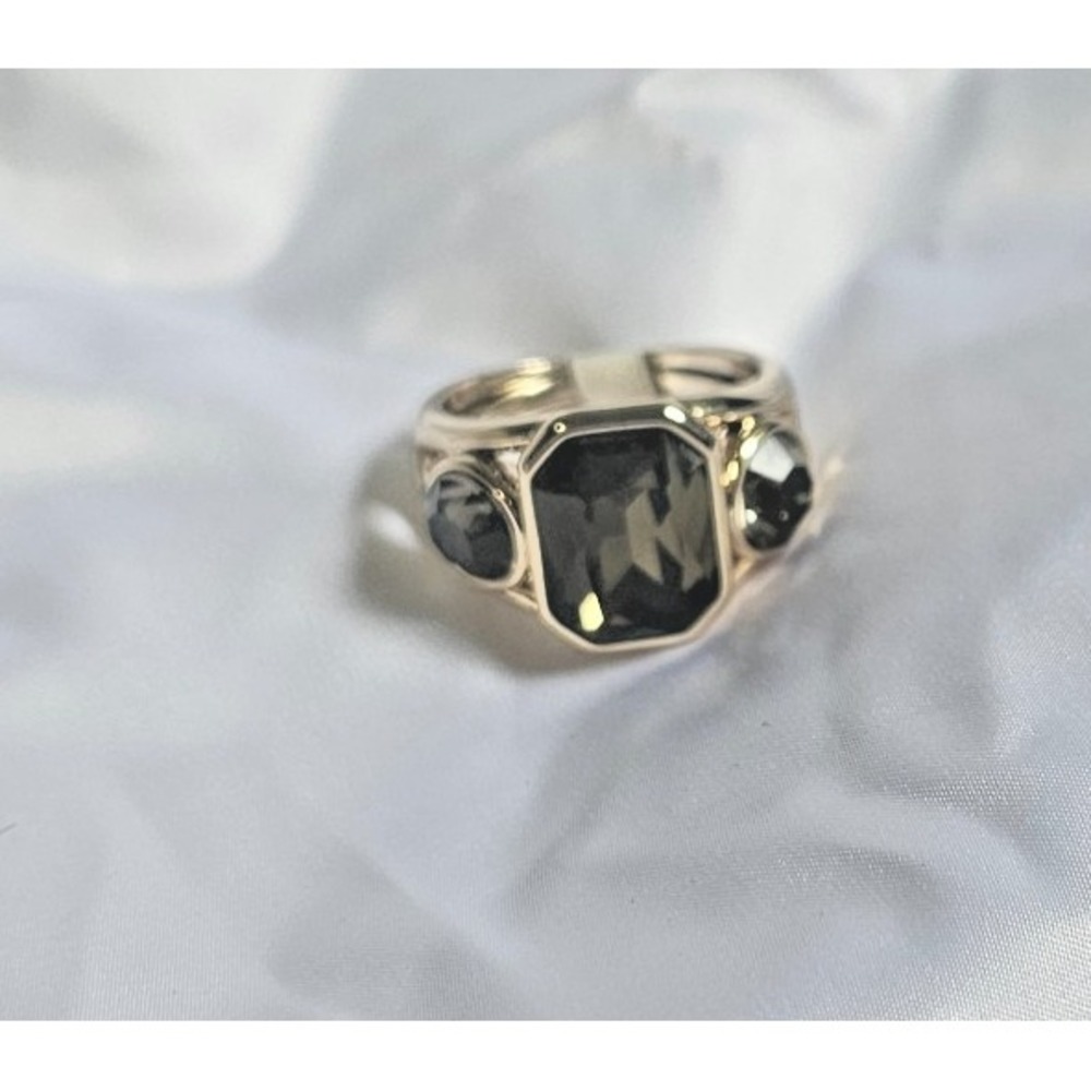 Ramy Brook Alanna Stone Cocktail Ring – Gold Plated Statement Ring, NWT - Picture 3 of 12